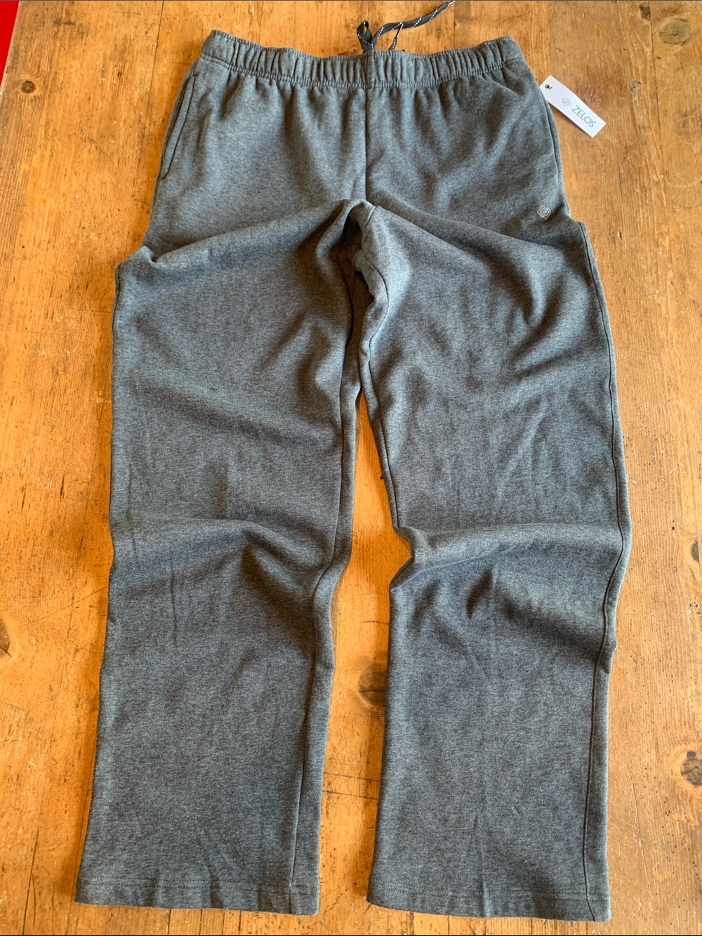 ZELOS Men’s  Charcoal Gray Sweatpants with Drawstring Waist